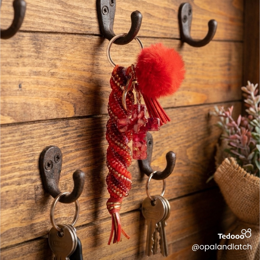 🌟Crimson Grace Cross Keychain